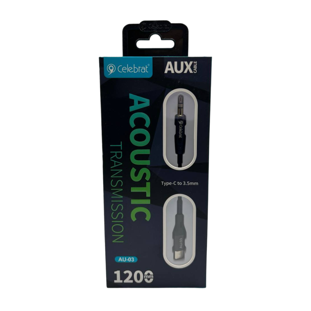 Cable de Tipo C a Auxiliar Celebrat 3.5mm 1.2mts