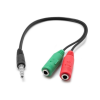 Cable adaptador para audio y microfono a 3.5mm plug