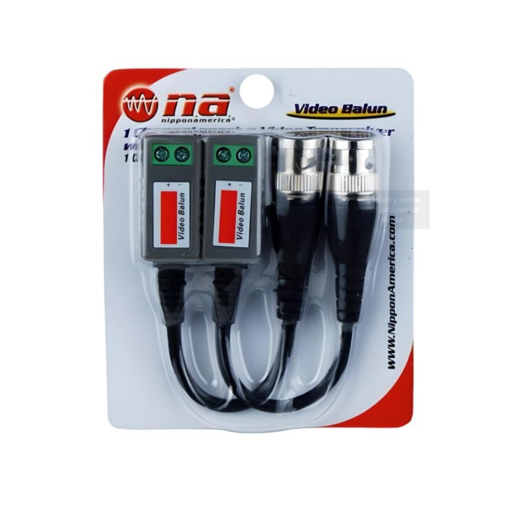 Adaptador Video Balun Pasivo 2PCS