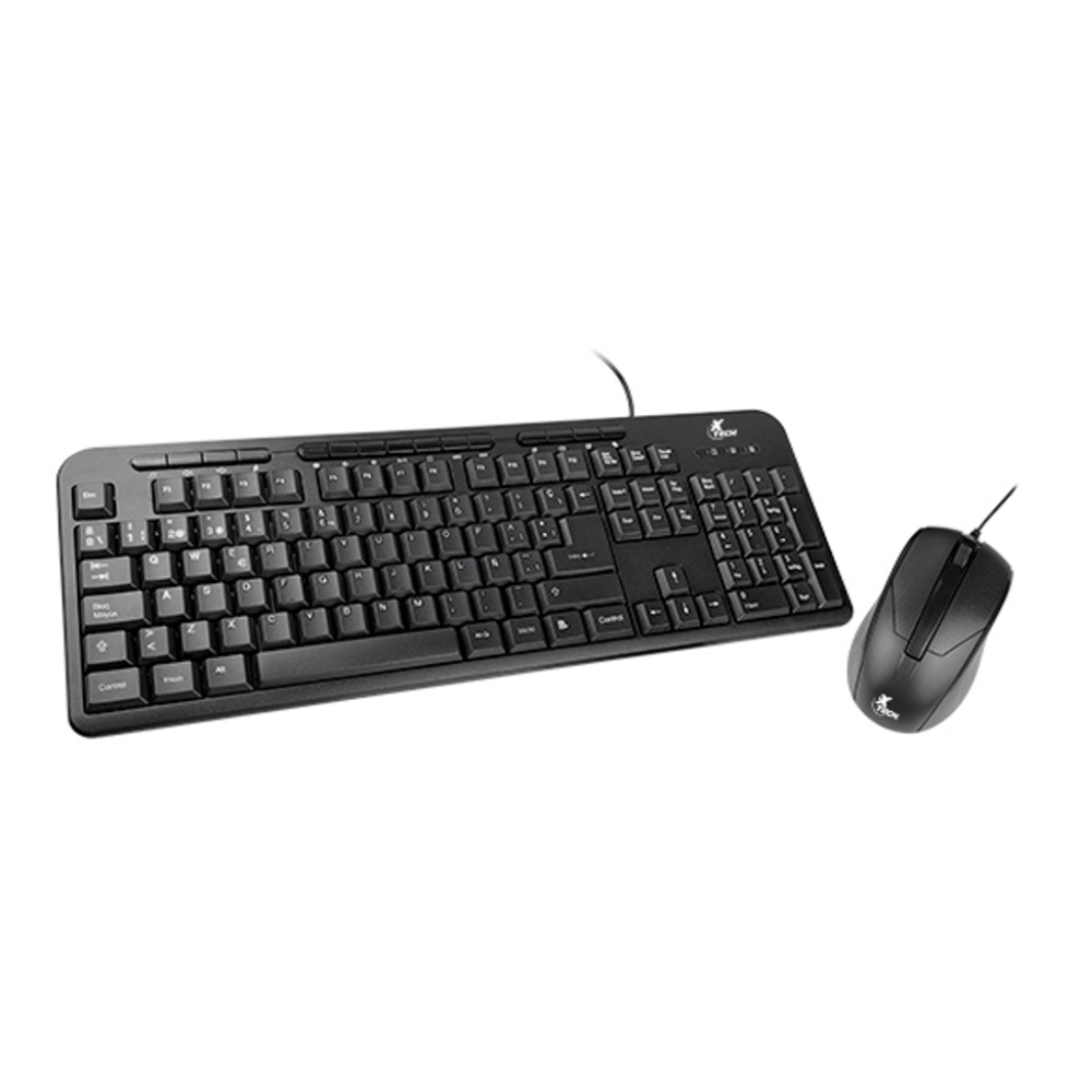 Combo de mouse y teclado multimedia en español con conexión USB cableada