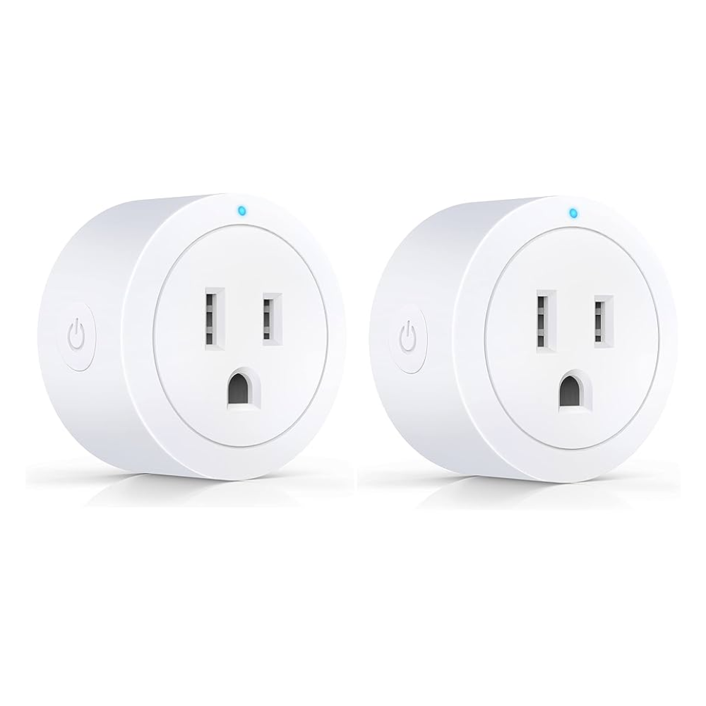 Paquete de 2 enfufes inteligentes WiFi blancos