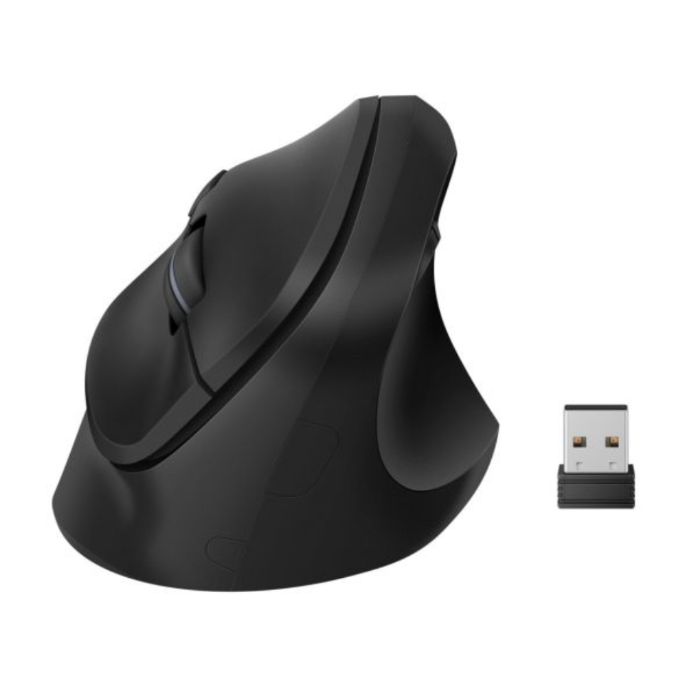 Mouse inalámbrico vertical 800 / 1100 / 1500 DPI, negro