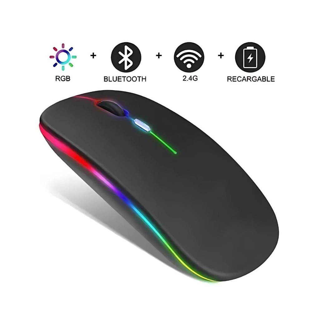 MOUSE INALAMBRICO WIRELESS YELANDAR W80 COLOR NEGRO CON GRIS