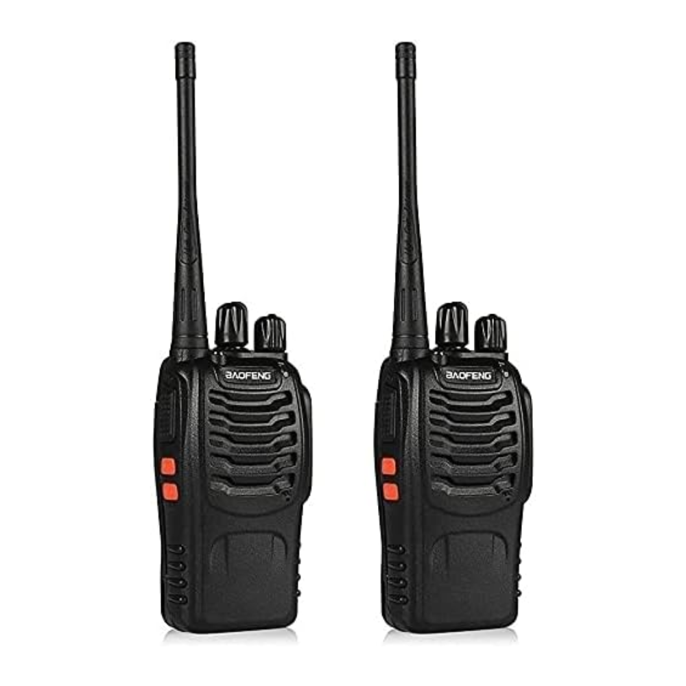 Set de dos walkie talkies con audífonos BF-888S-R
