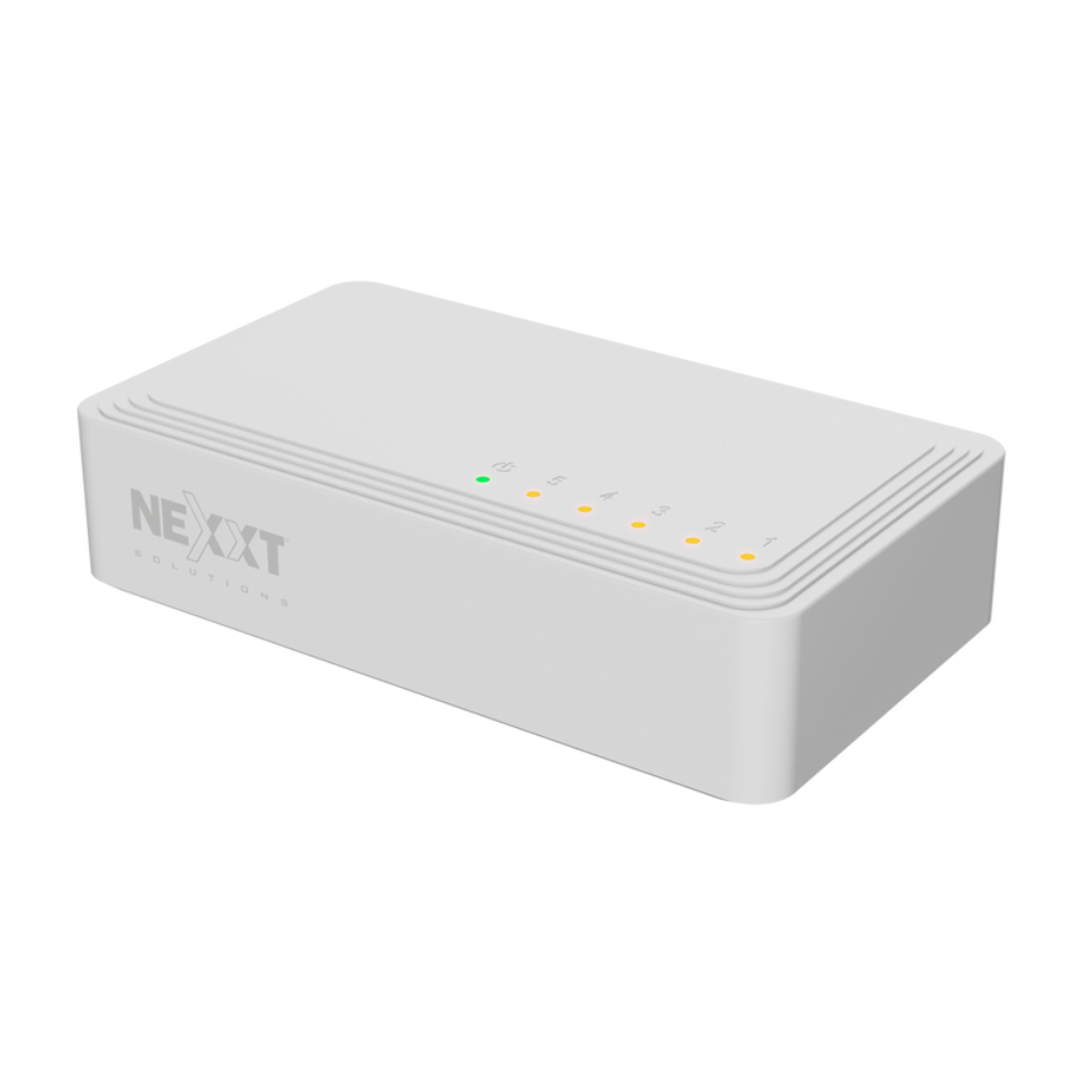 Nexxt Switch de escritorio de 5 puertos para ethernet