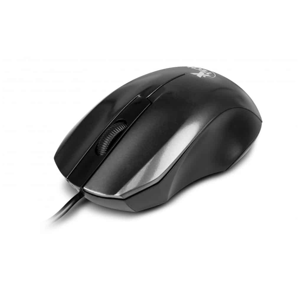 Ratón óptico 3D de tres botones con diseño ambidiestro