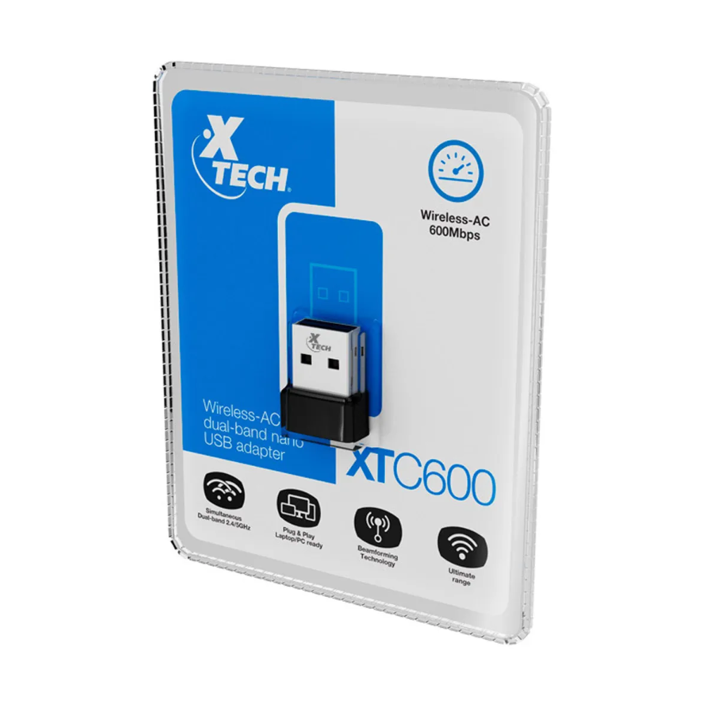 Xtech Wireless-AC DB nano USB adapter 600Mbps XTC600
