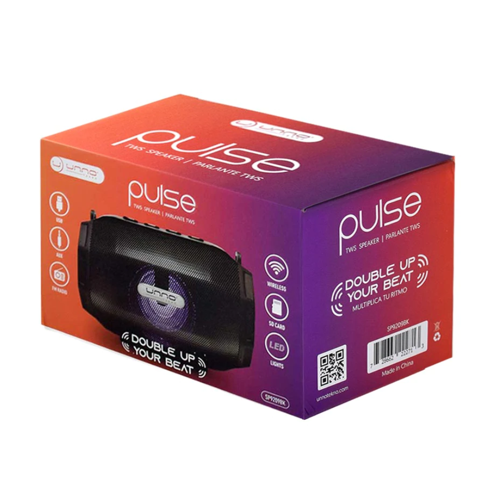 Bocina Bluetooth Unno Tekno PULSE TWS SP9209BK|5W Negro