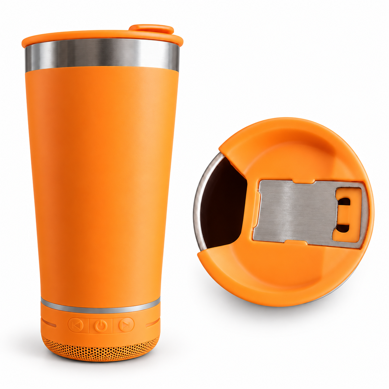 Vaso térmico con bocina integrada – Colores variados - Imagen 2
