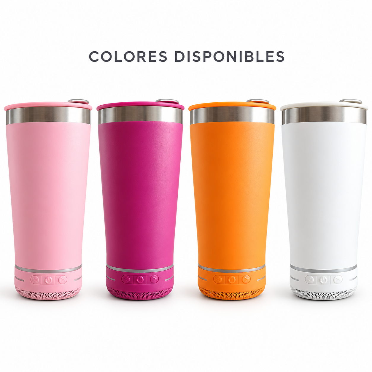 Vaso térmico con bocina integrada – Colores variados
