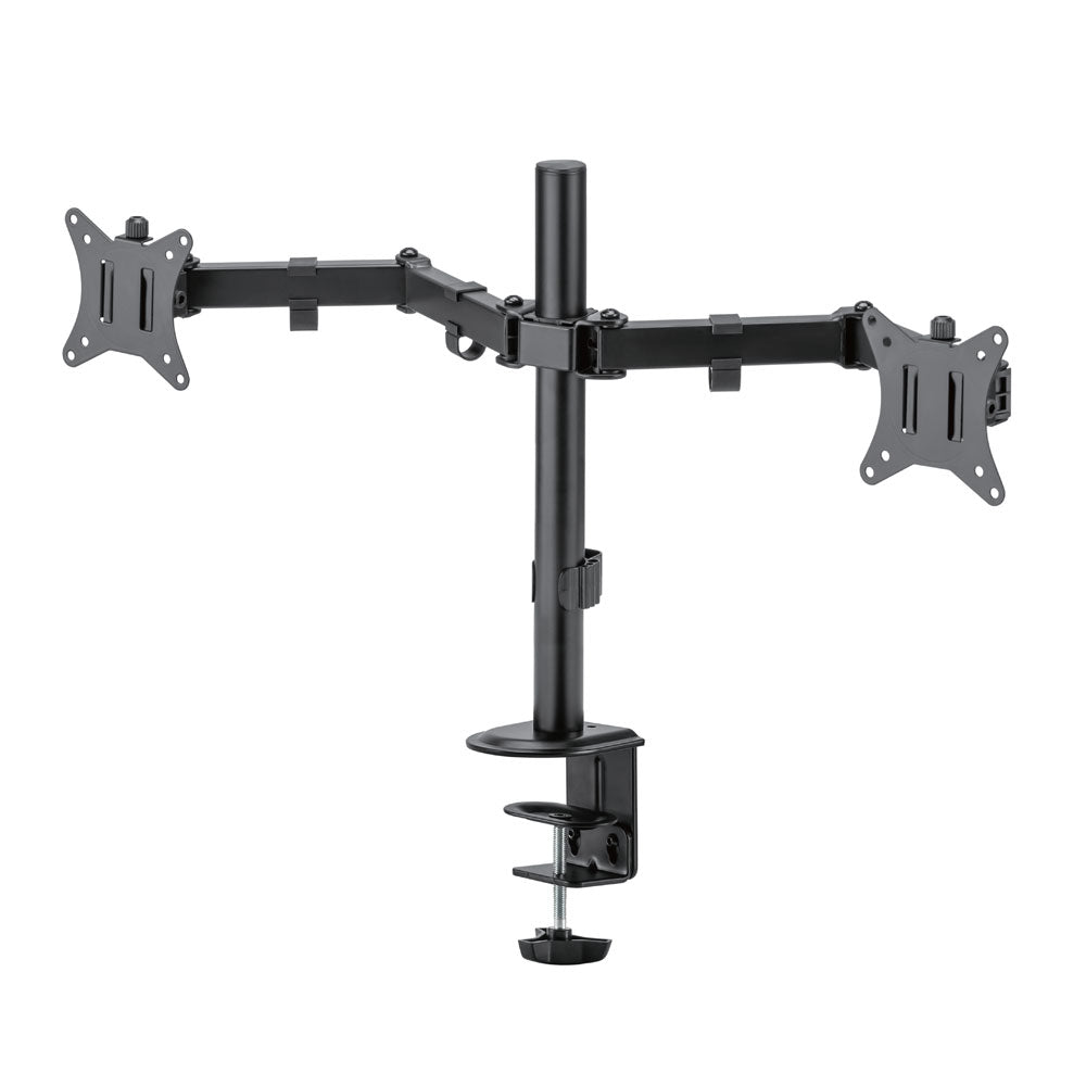 Soporte de Escritorio para 2 Monitores de 32" Pulgadas Con Abrazadera